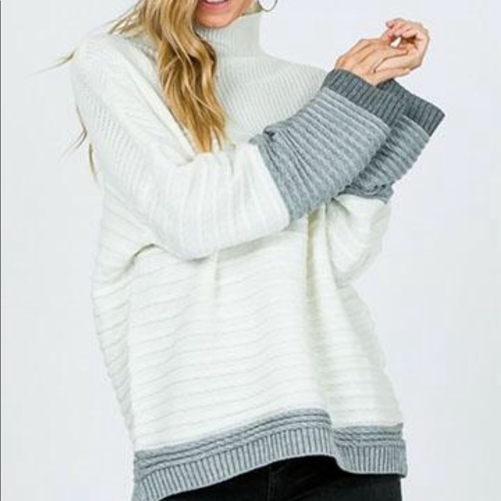 Color block sweater